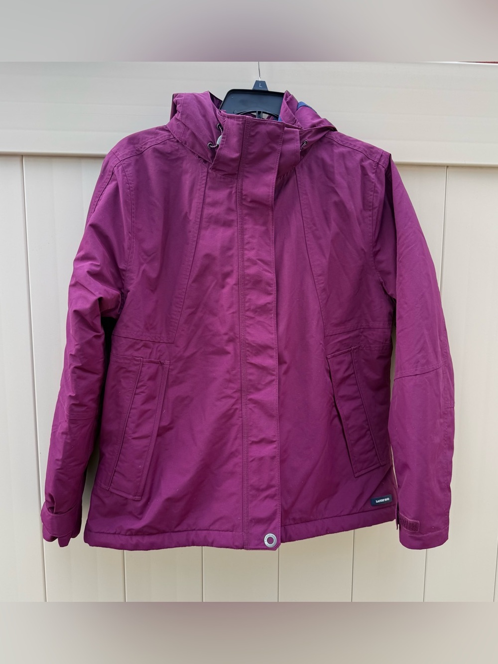 Lands' End Squall Jacket Womens large Magenta Purple Fleece Outdoor
